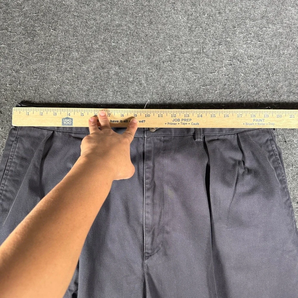 VTG Polo Ralph Lauren Andrew Pant Mens 40x29 Navy Pleated Classic Chino 40